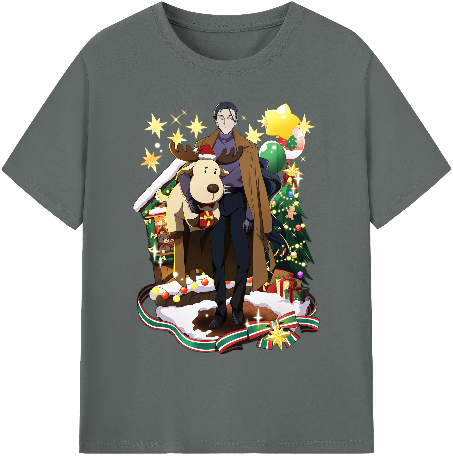 （画像用） 文豪ストレイドッグス Bungo Stray Dogs 綿100％ メンズ半袖Tシャツ｜肌触りやわらか＆通気性